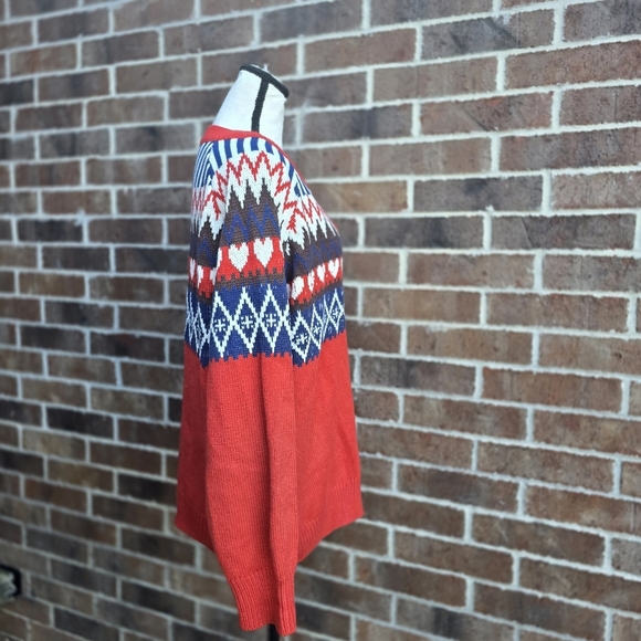 Red and Blue Patterned Cardigan - Picture 2 of 9